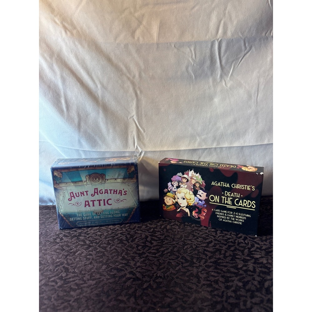 Agatha Christie Game Bundle Aunt Agathas Attic & Death On The Cards Mystery Set